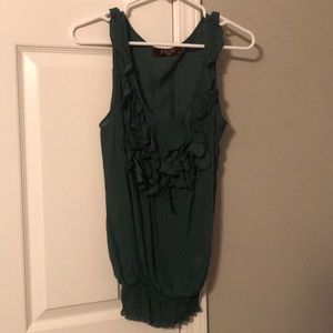 Hunter Green Tank from local boutique. Size Med.